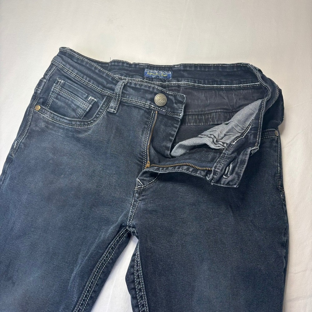 Flying Machine Jeans Mens 32 Fits 30x29 Dark Wash Stretch Denim Straight Michael